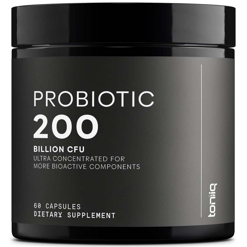 Toniiq 200 억 CFU Probiotic Supplement 30 검증 된 제 3 자 테스트 된 Strains - Prebiotic Blend가있는 완전 선반 안정 프로 바이오 틱 공식 - 확장 된 릴리스 캡슐