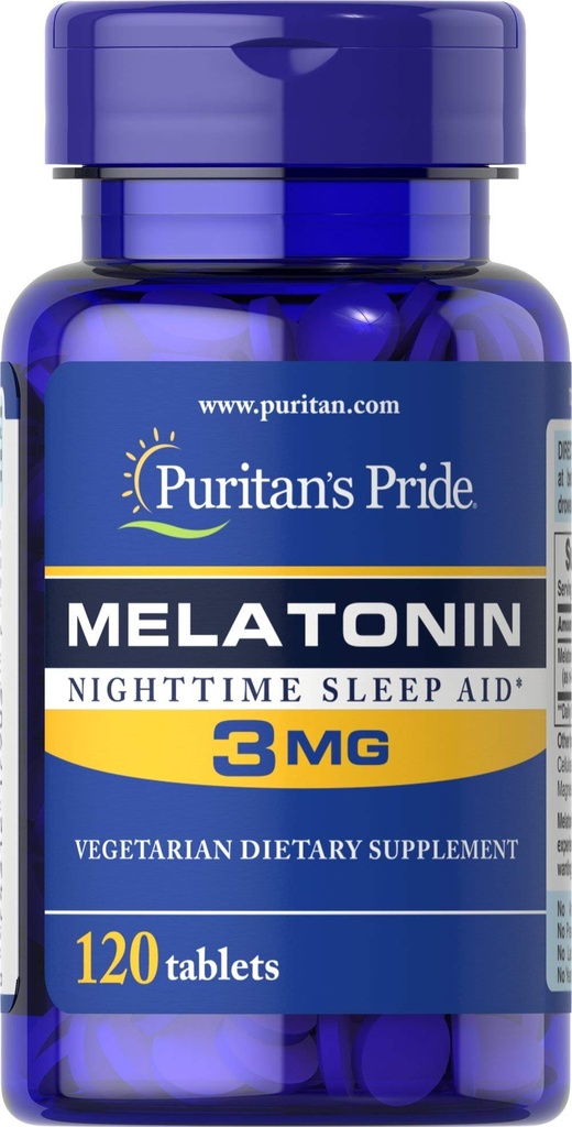Puritans Pride Melatonin 3 Mg 정제, 120 개