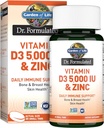 생명 Quercetin 아연의 정원은 Bone 건강, Breast Health & Skin Health에 대한 비타민 D3와 매일 면역 지원 보충 - 글루텐 무료, 비 GMO - 30 미니 탭