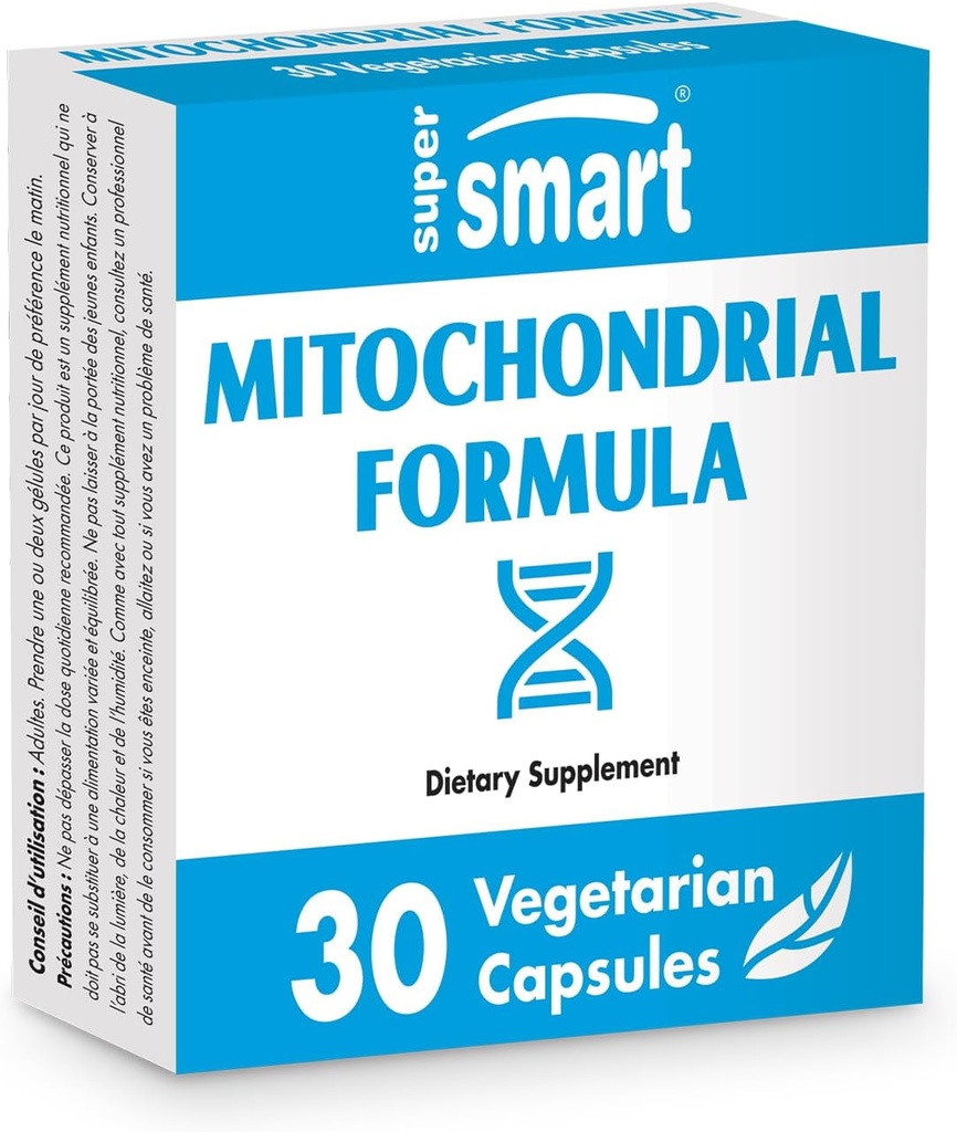 SuperSmart - Mitochondrial 공식 (Advanced Formula) - PQQ, R-Lipoic Acid, Acetyl-L-Carnitine - Mitochondrial 보충교재 | Non-GMO & 글루텐 무료 - 30 채식 캡슐