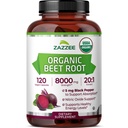 Zazzee USDA 유기 소금 뿌리 8000 mg 힘 20:1 추출물, 120 Vegan 빠른 방출 캡슐, 강화한 흡수를 위한 까만 고추 추출물, 지원 Nitric 산화물 생산, 미국에서 만드는 비 GMO