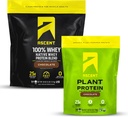 Ascent Whey 4 lb + 식물 단백질 분말 18 서빙 - 초콜릿