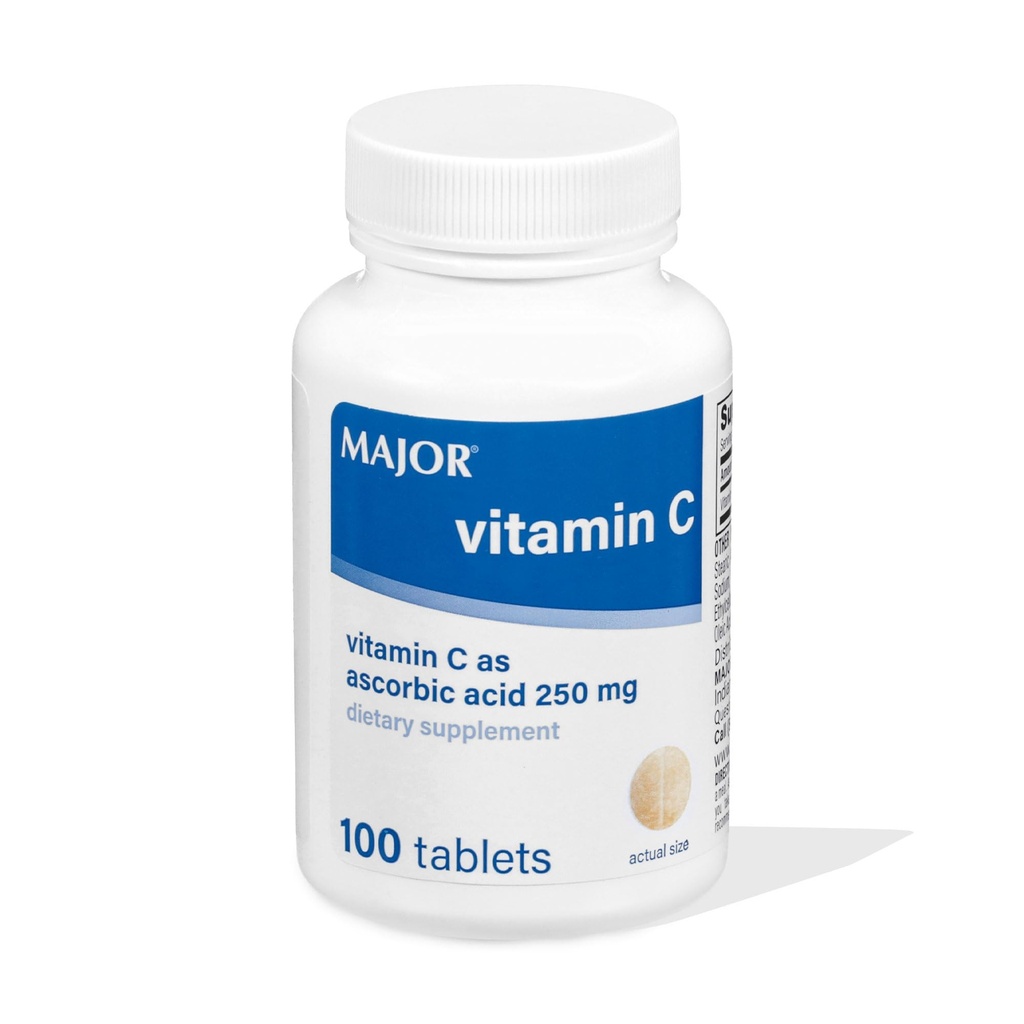 MAJOR 비타민 C 250 Mg - 다이어트 보충 - 100 정제 (1 팩)