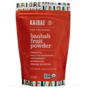 KAIBAE 프리미엄 유기농 바브 파우더 I Prebiotic Gut Health, Intermittent Fasting, Immunity, Hydration | 비타민 C, 폴리페놀, 미네랄 | 섬유 보충 | 8 oz.