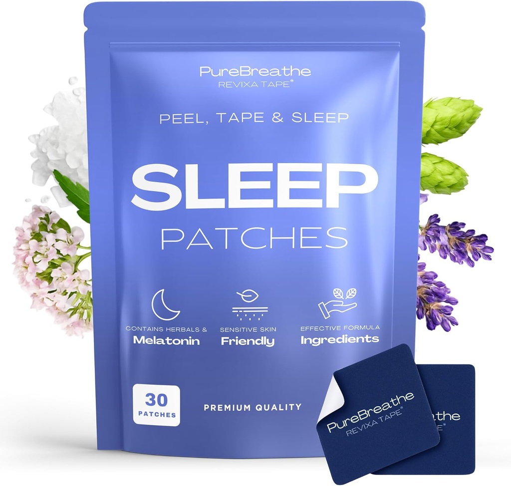 성인을위한 프리미엄 수면 패치 - 30 팩 | L-Theanine & Ashwagandha가있는 여분의 힘 Melatonin 패치 - 편안한 밤, 피부 친화적 인 & 편안한 수면 패치 - 빠르 행동, 오래 지속