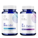 Biocidin Capules 및 GI Detox+ Binder 번들 - Biofilms, Healthy Detoxification 및 Full-Body Cleansing, Zeolite 및 활성화된 Charcoal의 Dismantling 지원
