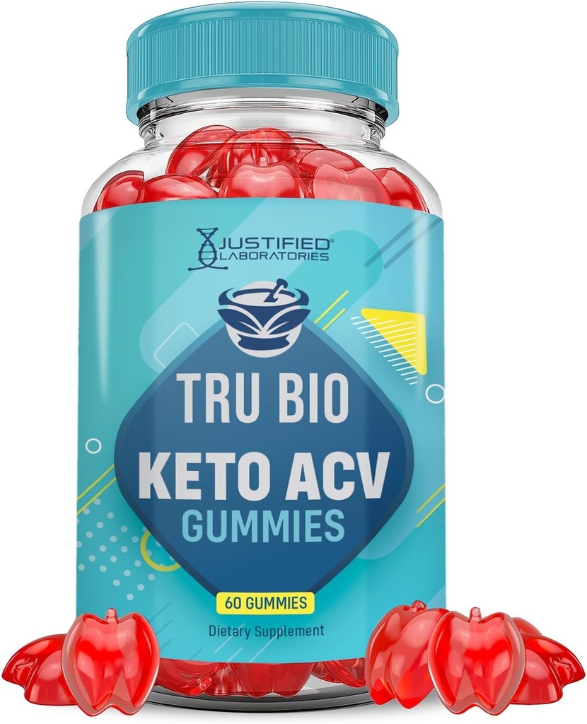 Justified Laboratories Tru Bio Keto ACV Gummies 고급 공식 1000MG TruiBIo Keto Gummies Apple Cider Vinegar Pomegranate Beet Juice Powder B12 Vegan Non GMO 60 거미