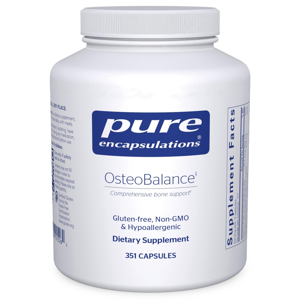 Pure Encapsulations OsteoBalance | 칼슘 흡수를 촉진하고 건강한 뼈 광화 강화를 위한 Hypoallergenic 보충교재 * 351의 캡슐
