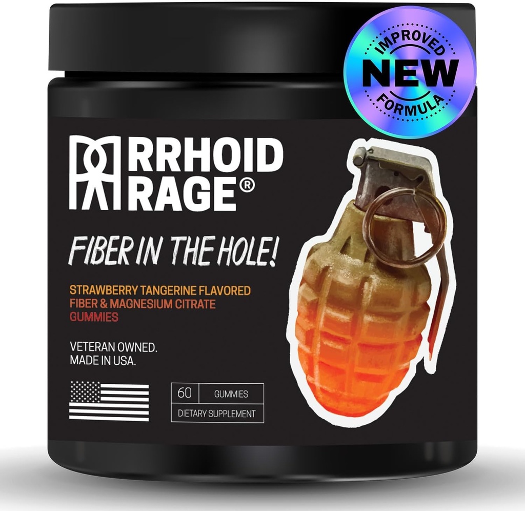 섬유와 마그네슘 Gummies, 미국에서 만든, 소화 건강 지원, 호흡 완화, 도움 Hemorrhoids를 방지, 두 수용성 및 불용성 섬유, 60 ct (1)