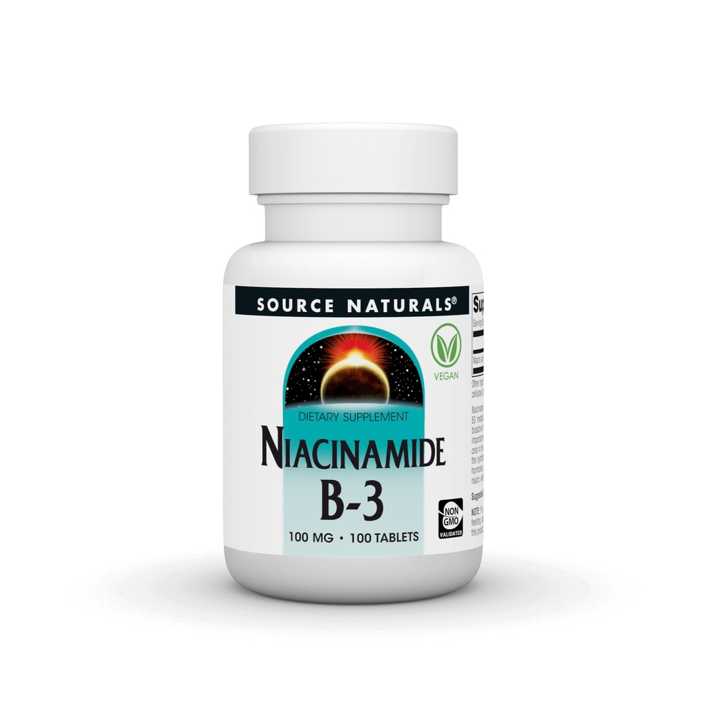 Source Naturals Niacinamide B-3, 100 mg 다이어트 보충 - 100 정제
