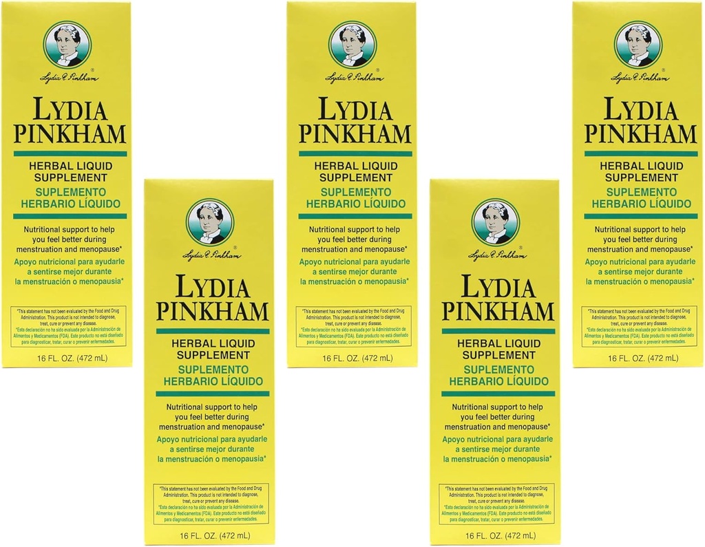 Lydia Pinkham 초본 액체 보충교재 16 oz (포장 5)