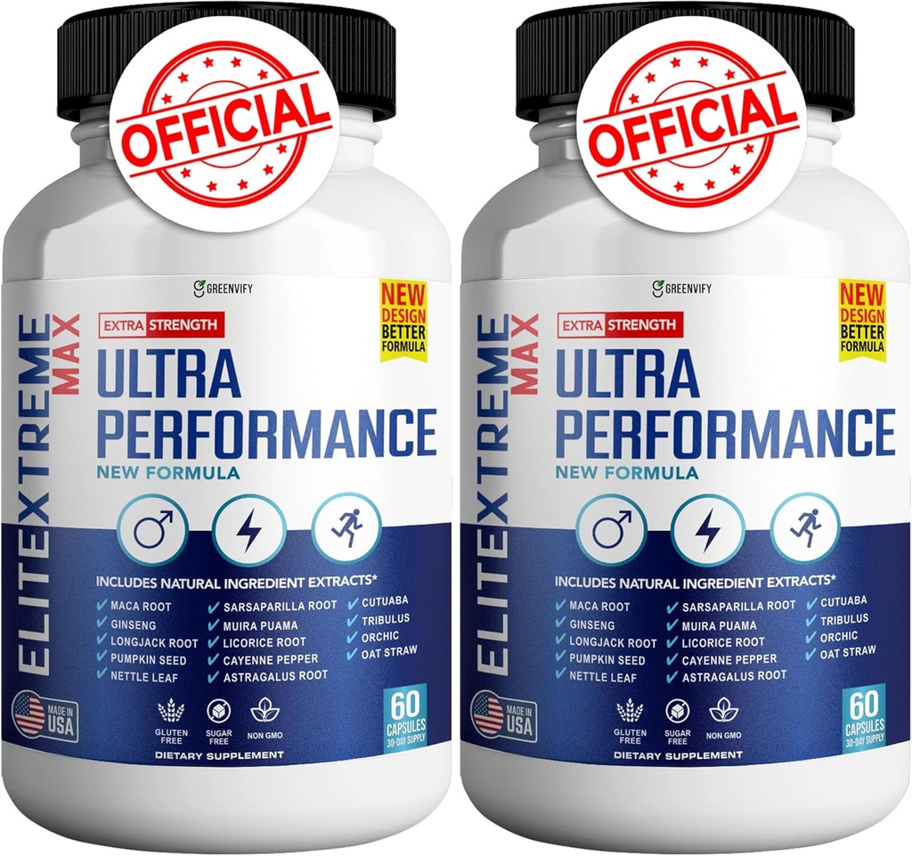 EliteXtreme Max Male Health Supplement - Vitality & Strength, 120 캡슐 (2 팩)에 대한 칼슘, 아연 및 번식 혼합