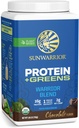 유기농 단백질 그린 슈퍼 푸드 파우더 | Vegan Plant-Based Organic Protein Powder Chocolate은 BCAA Amino Acid & Superfood Blend로 맛있었습니다 | Non-GMO Soy Dairy & Gluten Free (Chocolate, 30 서빙)