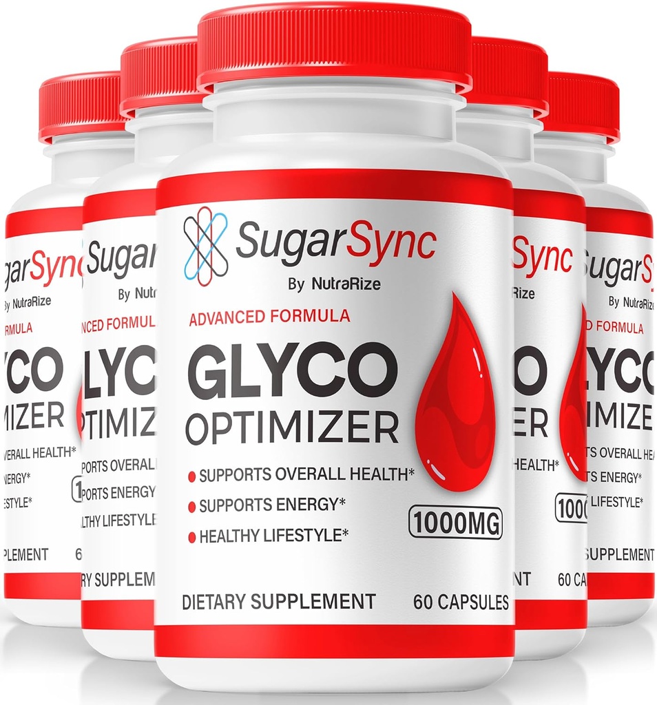 NutraRize (5 팩) 설탕 Sync 글리오 Optimizer 캡슐, 공식 SugarSync 글리오 Optimiser, 설탕 Sync 합동 Optimizer, 설탕 Sync Gluco Cleanse Detox 공식, SugarSync 글리콜 리뷰 (300 캡슐)