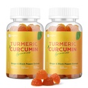 검은 후추 2 팩, Turmeric 및 Ginger Supplement Immune 합동 지원, 인화 Vegan를 위한 설탕 자유로운 Ginger Gummies를 가진 Turmeric Curcumin Gummies