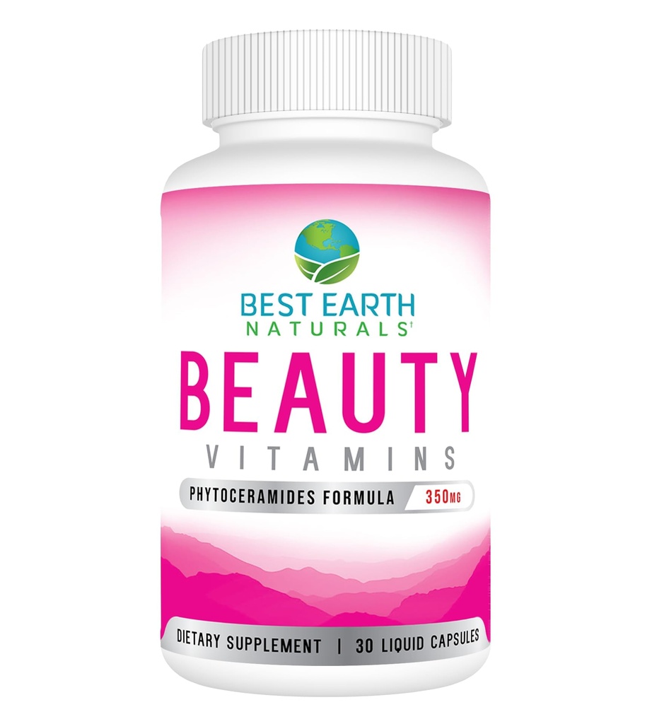 최고의 지구 Naturals Beauty Vitamins Phytoceramide 알약 - 알파 Lipoic Acid와 스킨 히팅 지원 보충 교재 - 30 Count