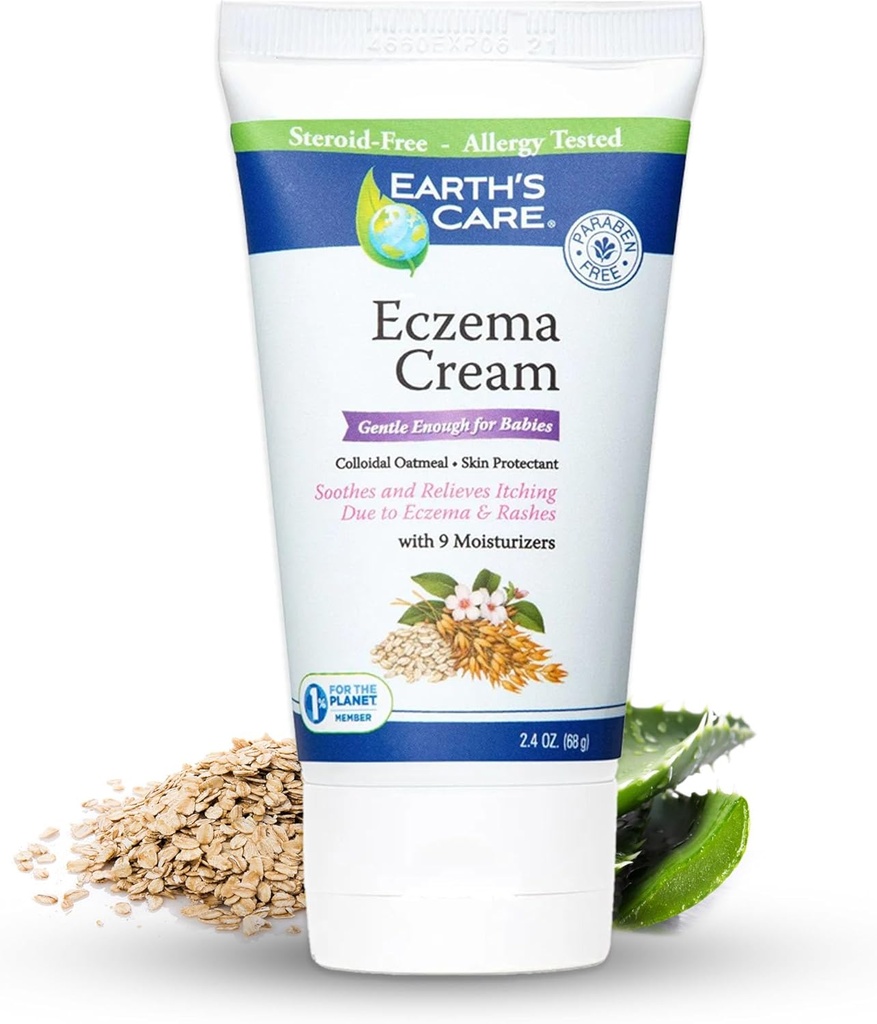 성인 & 아이를 위한 지구 배려 Eczema 크림 - 9 Moisturizers를 가진 Colloidal Oatmeal Eczema 처리 크림 - 2.4 OZ