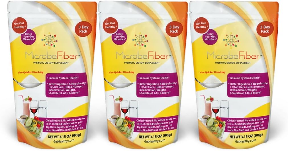 Prebiotic Soluble Fiber - 리셋 Gut Microbes & Get Gut Healthy - 3 일 여행 팩