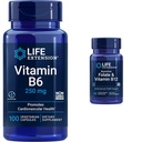 생활 연장 비타민 B6 250 mg, 100 채식 캡슐 & Folate & 비타민 B12의 채식 캡슐, 백색, 90 조사