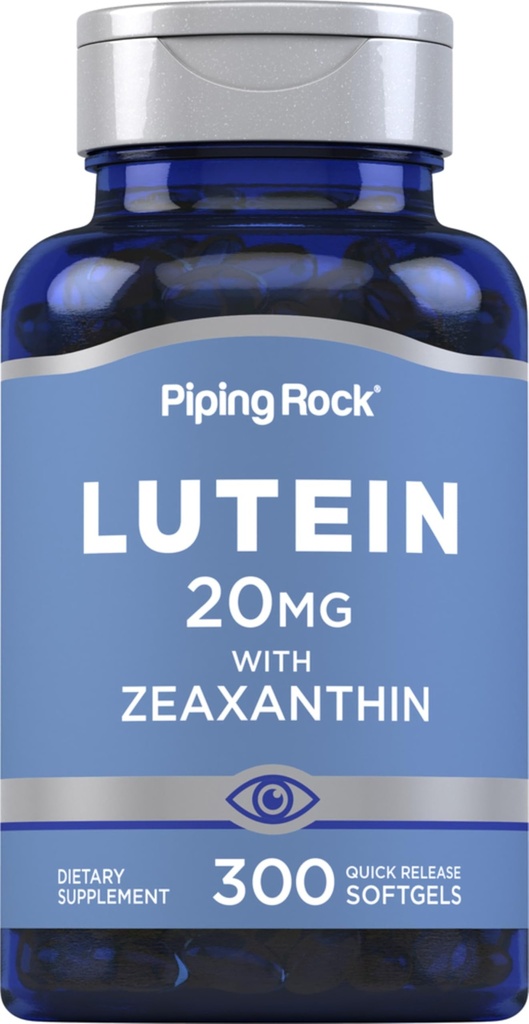 Piping Rock Lutein과 Zeaxanthin 보충교재 | 20 mg | 300 Softgel | 마리화나 추출물의 아이 비타민 | 비 GMO, 글루텐 무료