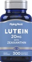 Piping Rock Lutein과 Zeaxanthin 보충교재 | 20 mg | 300 Softgel | 마리화나 추출물의 아이 비타민 | 비 GMO, 글루텐 무료