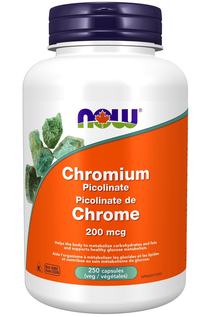 지금 음식 보충교재, 크롬 Picolinate 200 mcg, Insulin Co-Factor*, 250 Veg 캡슐