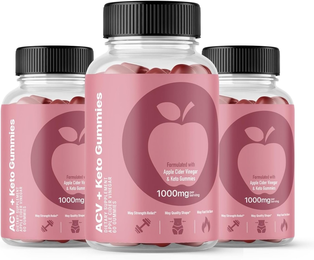 (3 팩) Svelte ACV Gummies 진보된 공식, Svelte Gummies 1000mg, 180 조사
