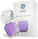 Livia Menstrual Pain Relief Device, Lavender – Off-Switch for Period Pain – Portable & Discreet – 충전식, 최대 12 시간 배터리 – 스틱 온 패드와 완벽한 키트 – Go-to Travel Partner
