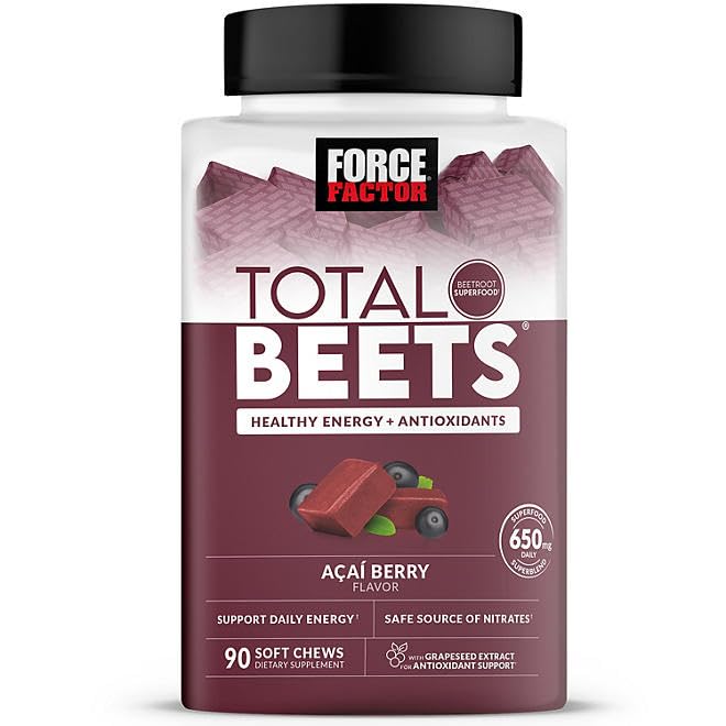 Total Beets, Beet Root Superfood Soft Chews, Acai Berry (90캐럿)
