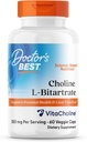 의사 최고의 콜린 L-Bitartrate (VitaCholine), 지원 Prenatal 건강 & 간결 기능, 비 GMO, 글루텐 무료, Soy Free, Vegan 60 Veggie Caps