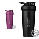 BlenderBottle 24Ounce 스테인레스 스틸 셰이커 컵 와이어 위스키, 배관 및 검정