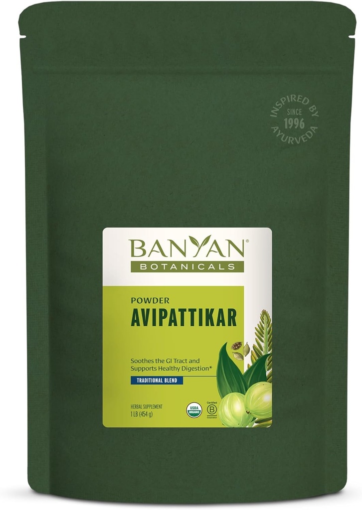 Banyan Botanicals Avipattikar Powder – Ginger, Cardamom & Vidanga ­– 건강한 Stomach Acid Balance* – 1 lb. – Non-GMO Sustainably Sourced Vegan