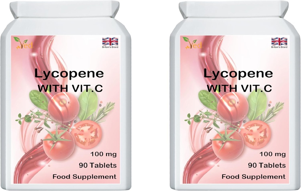 Ved Lycopene 보충교재 | 100mg 90의 정제 (포장 2)