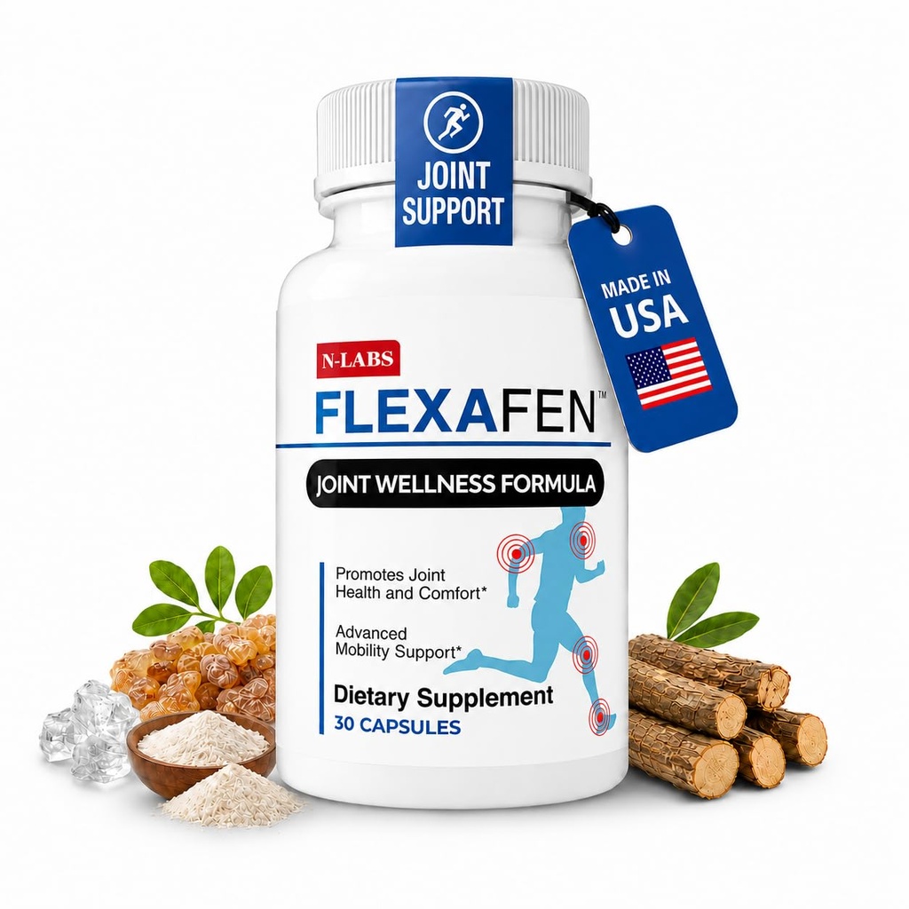 N-Labs Flexafen 합동 지원 보충교재 – MSM, 교원질 유형 2, Hyaluronic 산, Boron & 백색 Willow Bark를 가진 합동 건강 지원 – 합동 안락, 융통성 & 이동성 – 30의 캡슐을 지원합니다