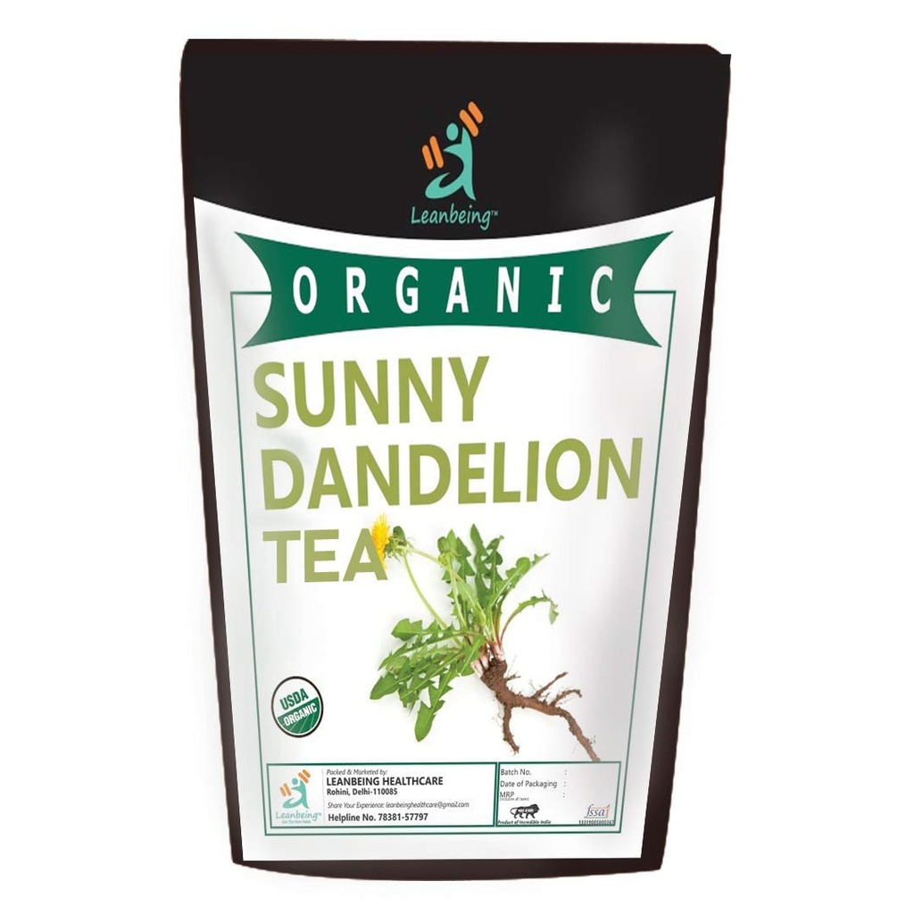 아사르 Leanbeing Organic Dandelion Leaf & Root (100Gm) Herbal Tea | 클린 스펀더, Kidney 기능 및 건강 지원