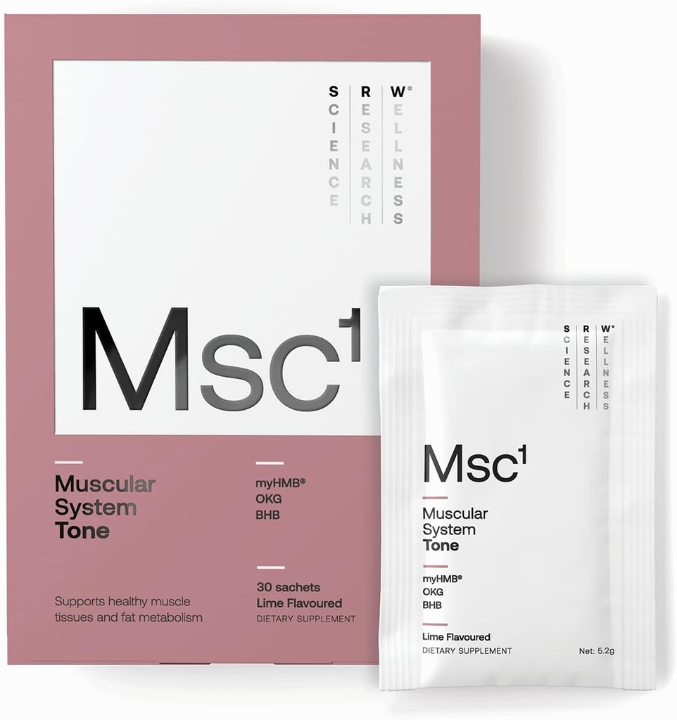 SRW Laboratories MSC1 톤 | 30 Sachets | 지원 근육 톤, 지방 대사 | HMB, OKG, BMB | 자극제 무료