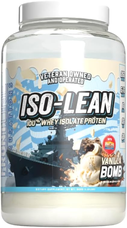 Isolean, 100 % Whey Protein Isolate, 빠른 흡수, Iso Lean, 낮은 설탕, 최대 복구, 25 그램의 서빙, 수의사 소유 및 운영 (28 서빙, 바닐라 콩)