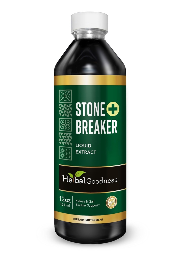 초본 Goodness 돌 차단기 - 유기 Chanca Piedra 돌 Kidney 차단기 및 Gidney 및 Gallbladder 크리스탈 플러시 (12.00 Fl Oz (패키지 1))를 위한 갤레이더 Cleanse를 가진 용해제