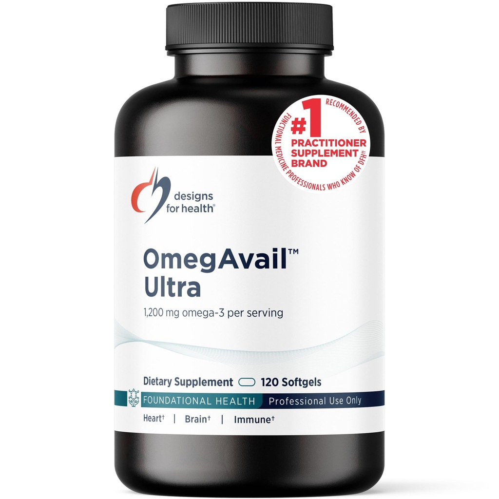건강 OmegAvail 울트라 TG 물고기 오일 1200mg - Triglyceride 양식 오메가 3 생선 오일 보충 DHA / EPA - No Fishy Aftertaste (120 Softgels)
