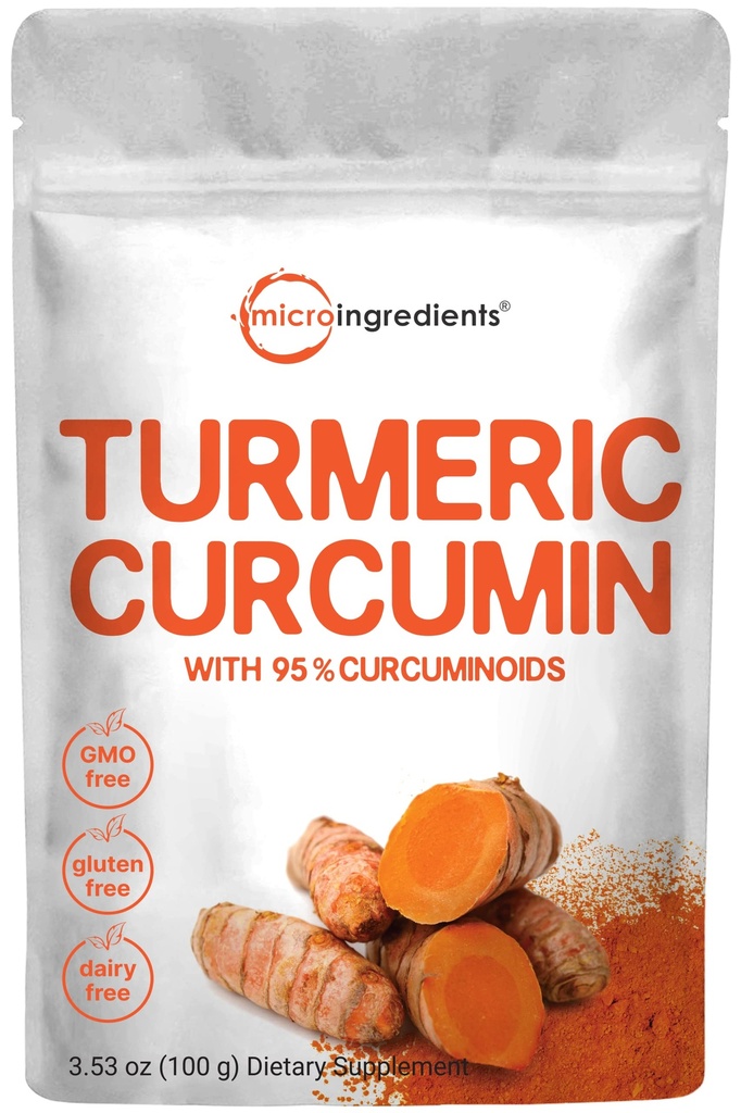 심황 추출물 95% Curcuminoids (자연적인 심황 추출물 및 심황 보충교재), 100개 그램, 합동 & 면역 지원, GMOs 없음, Vegan 친절한, 인도 근원을 위한 산화 방지제에서 부유한