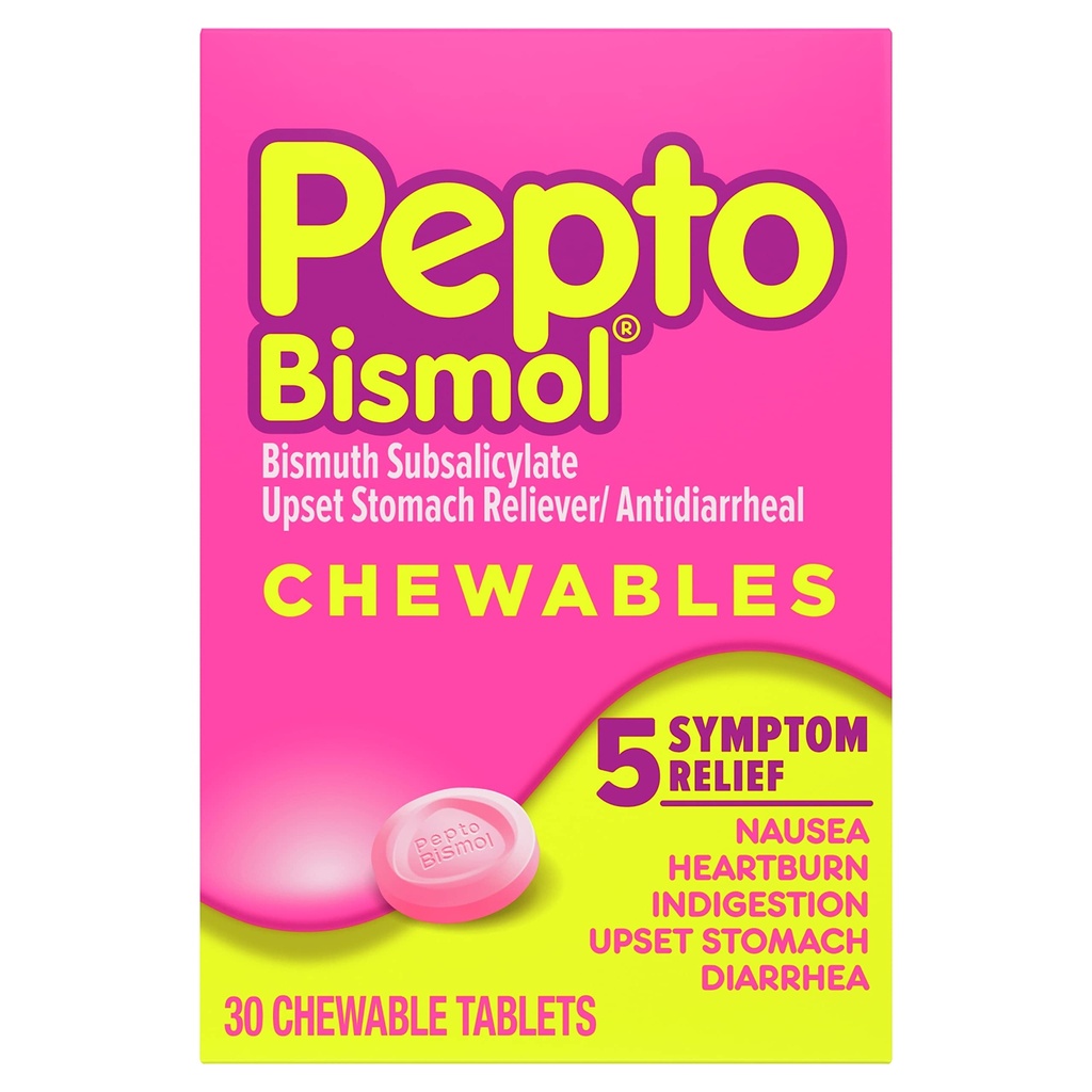 Pepto Bismol Pepto-Bismol Chewable 정제, 30 ct,