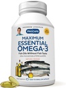 ANDREW LESSMAN 최대 필수 Omega-3 오렌지 - 360 Softgels - 매우 순수한, 높은 Potency Omega-3 오일. 높은 DHA, Stomach Upset 없음, 오염 물질 없음, 수성 없음. 작은 쉽게 삼키기 Softgels