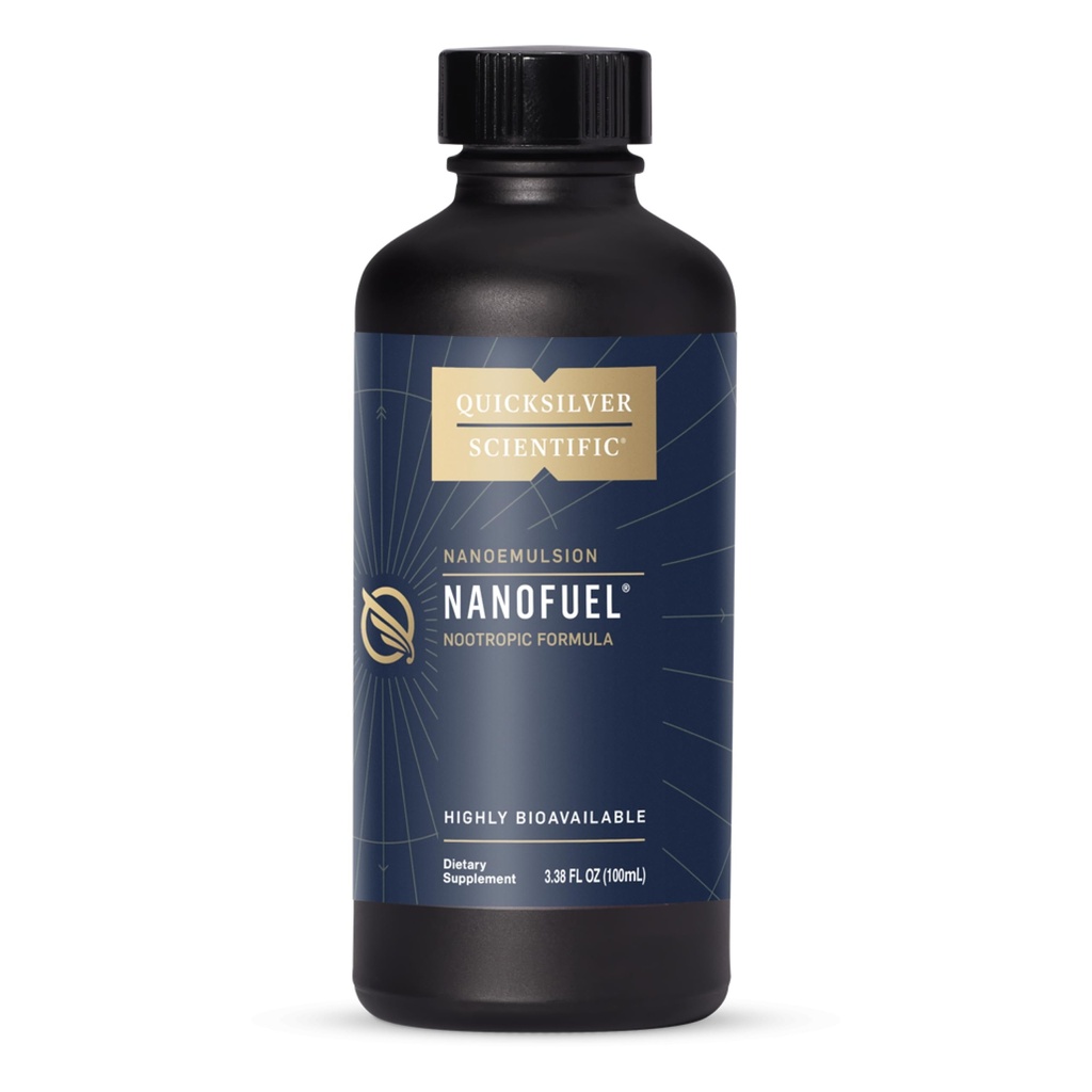 Quicksilver Scientific NanoFuel - 에너지 지원 - Nootropic 공식 지원 초점 + 생산력 (3.38oz/100ml)에 디자인