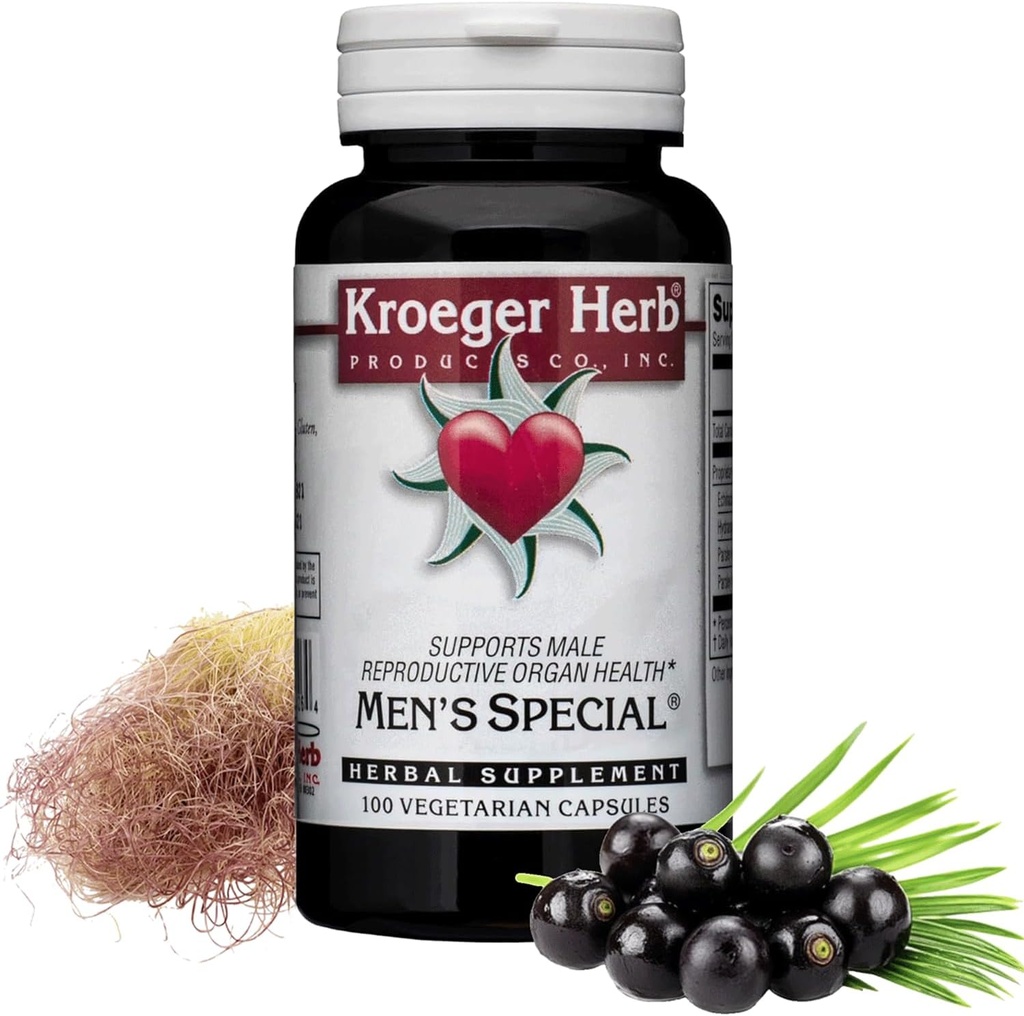 Kroeger Herb Products, Men’s Special | 슈트리어 서포트 남성용 호두, 블랙 호두, 코실크 | 허브 우린 헬스 포뮬러 | 미국