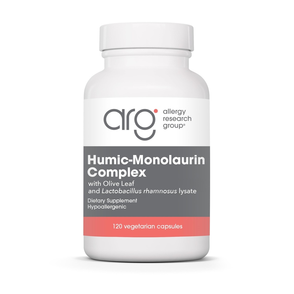 알레르기 연구 그룹 Humic-Monolaurin Complex - Immune 시스템 지원, 올리브 리프, 채식 캡슐과 함께 Humic 산 보충제 - 120 개