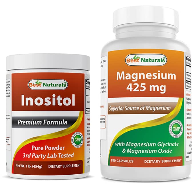 제일 자연적인 Inositol 분말 1개 Lb & 마그네슘 글리세라이드 425 mg