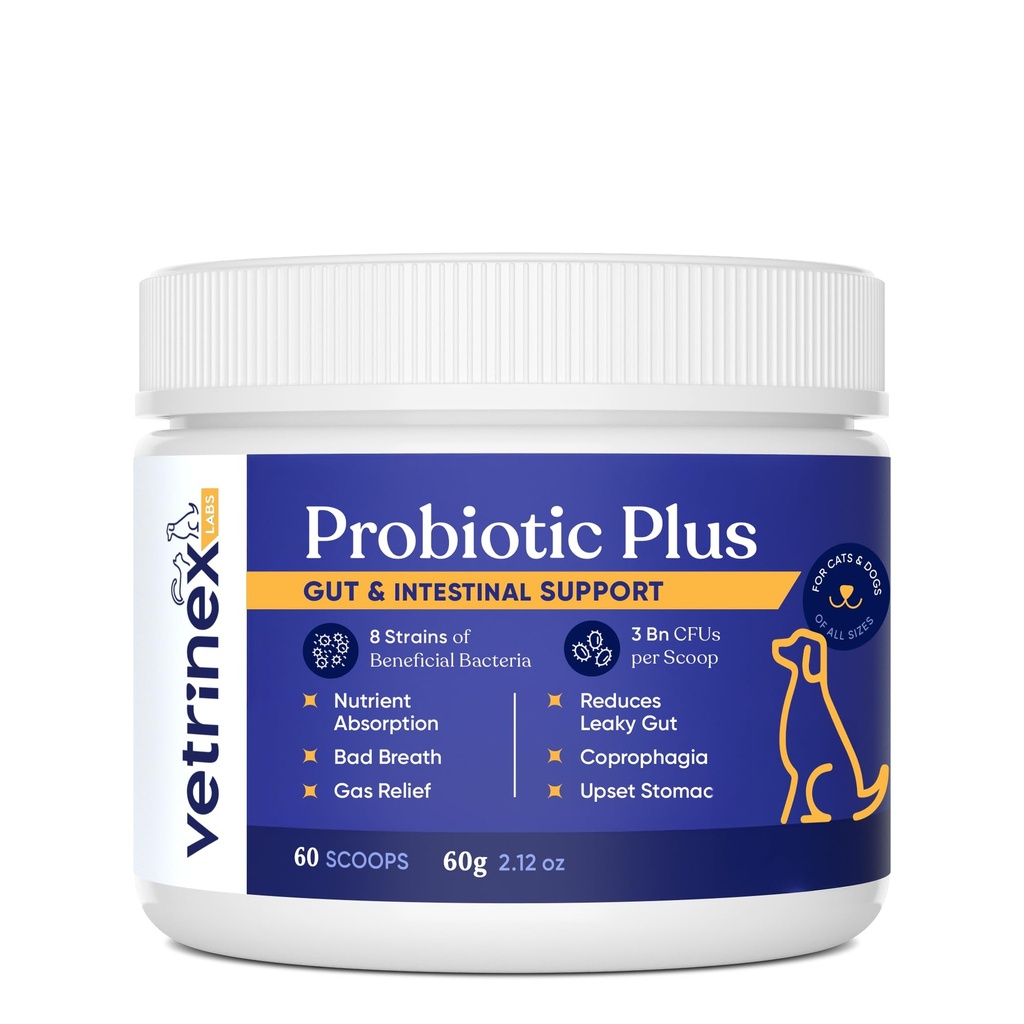Probiotic - 개를위한 Coprophagia 치료 - 정지 및 Eating Poop에서 개를 방지 - Stool Eating, Deterrent 및 예방 - 고양이, 개 및 강아지를위한 Probiotics 분말