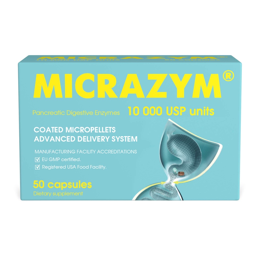 AVVA Pharmа Pancreatic 효소 - 10,000 USP 효과적인 Pancreatic 효소 보충교재 - 소화를 위한 소화 효소 - Amylase, Lipase 및 Protease를 가진 50의 빠른 행동 캡슐