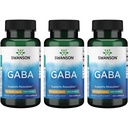 Swanson GABA - Amino Acid Supplement 승진 Calm & Relaxation to Support Restful Sleep - 건강한 스트레스 레벨을 지원하는 높은 효능 공식 - (100 캡슐, 500mg 각) (3 팩)