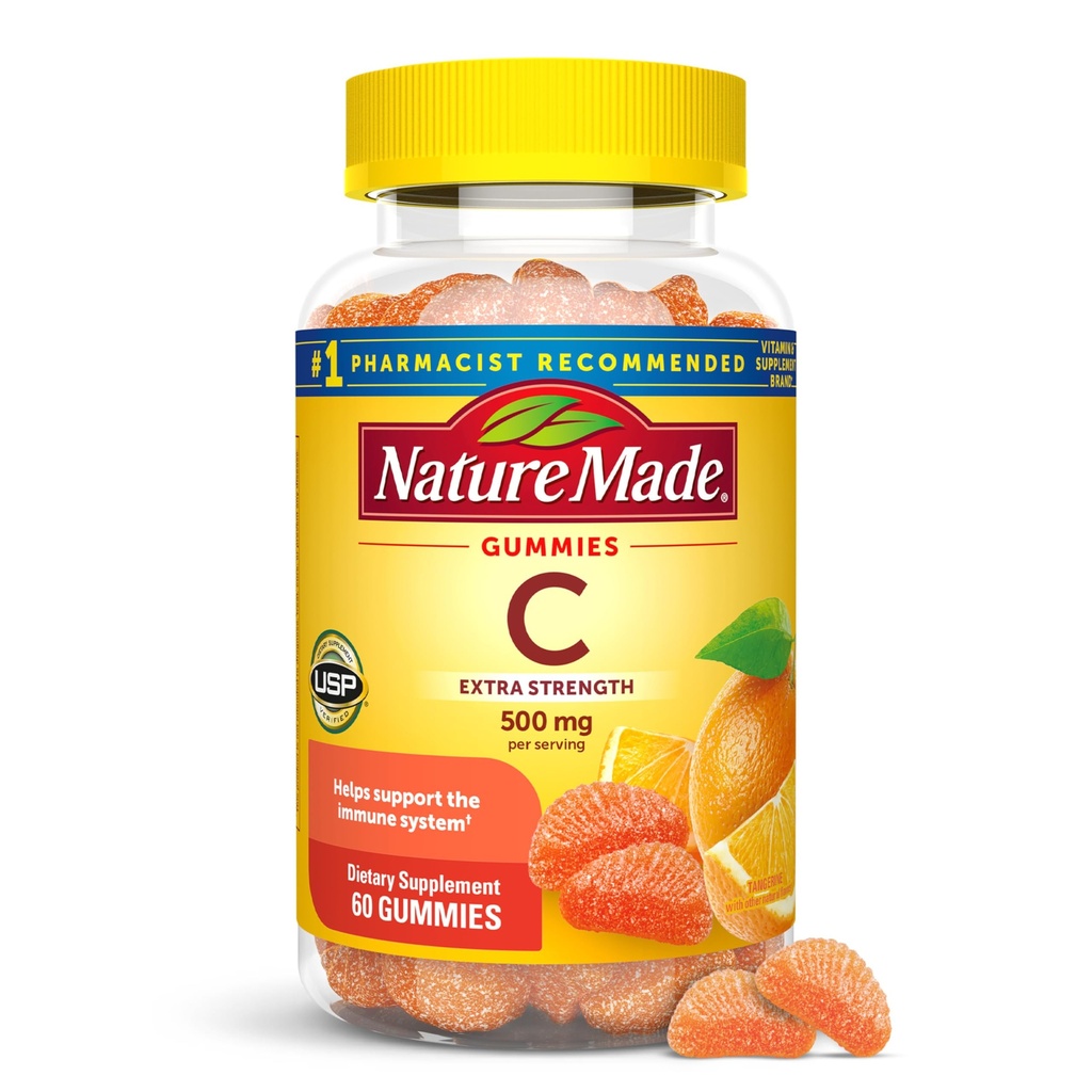 성격은 여분 힘 노출량 비타민 C 봉사 당 500 mg, 규정식 보충교재, Immune 지원, 60 Gummies, 30 일 공급을 위한 비타민 C Gummies를 만들었습니다